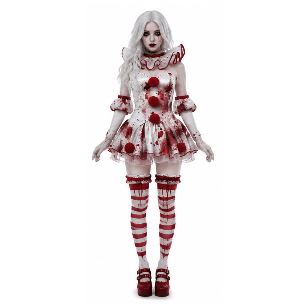 Halloween Costume Kids - Neues Halloween-Cosplay-Kostüm Dunkles Clown-Mädchen Europäische Größe