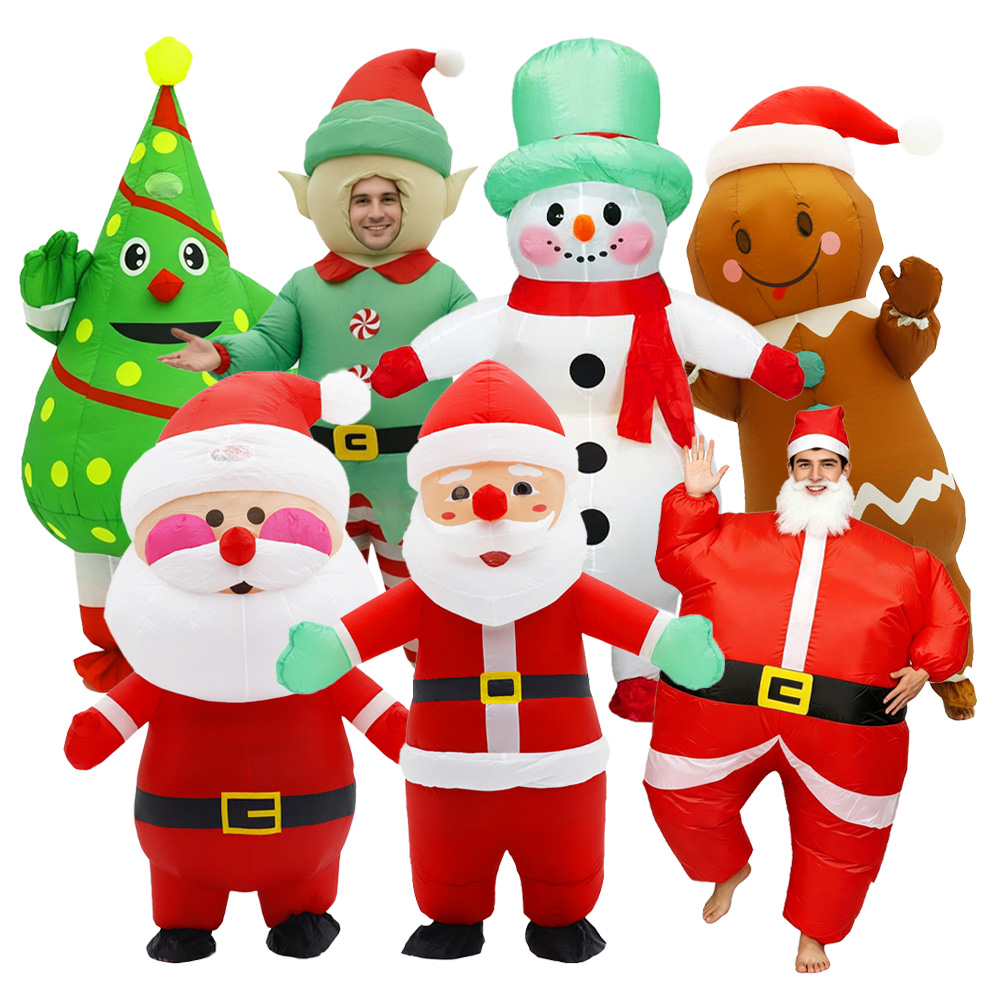 Halloween Costume Adult - Weihnachtliche Lustige Aufblasbare Kostüme Lebkuchenmann Weihnachtsmann