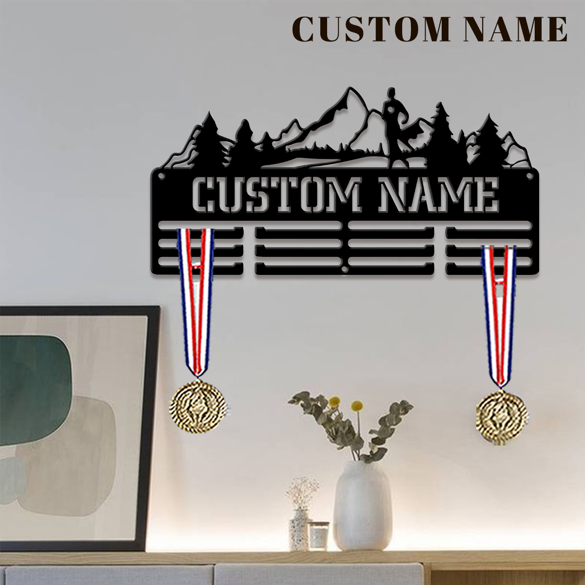 Halloween Party Supplies - Maßgefertigter Marathon-Medaillenständer aus Metall, Valentinstagsgeschenk, zur