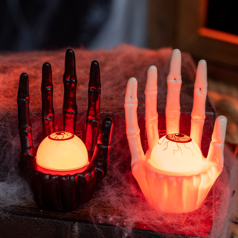 Spider Web Halloween Decoration - 1–10 Stück Halloween-Party-Tischdekoration, Requisite, Kürbis-Licht, Geisterhand