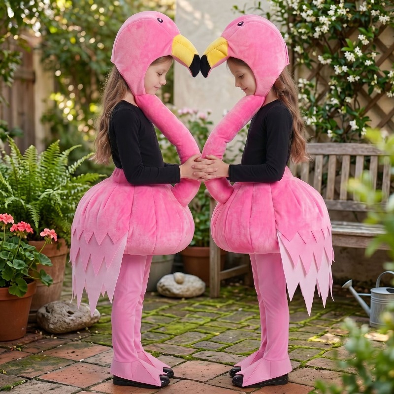 Halloween Costume Kids - Tierkostüm Rosa Flamingo für Jungen und