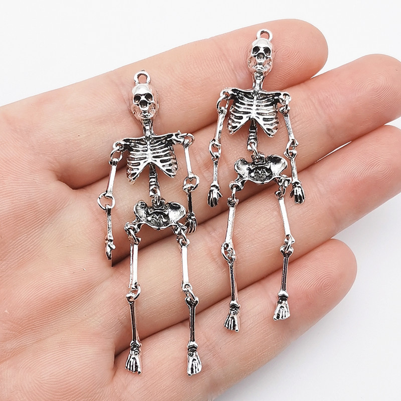 Halloween Skeleton Decoration - 2/5/10PCS Retro Schädel Skelett Anhänger DIY
