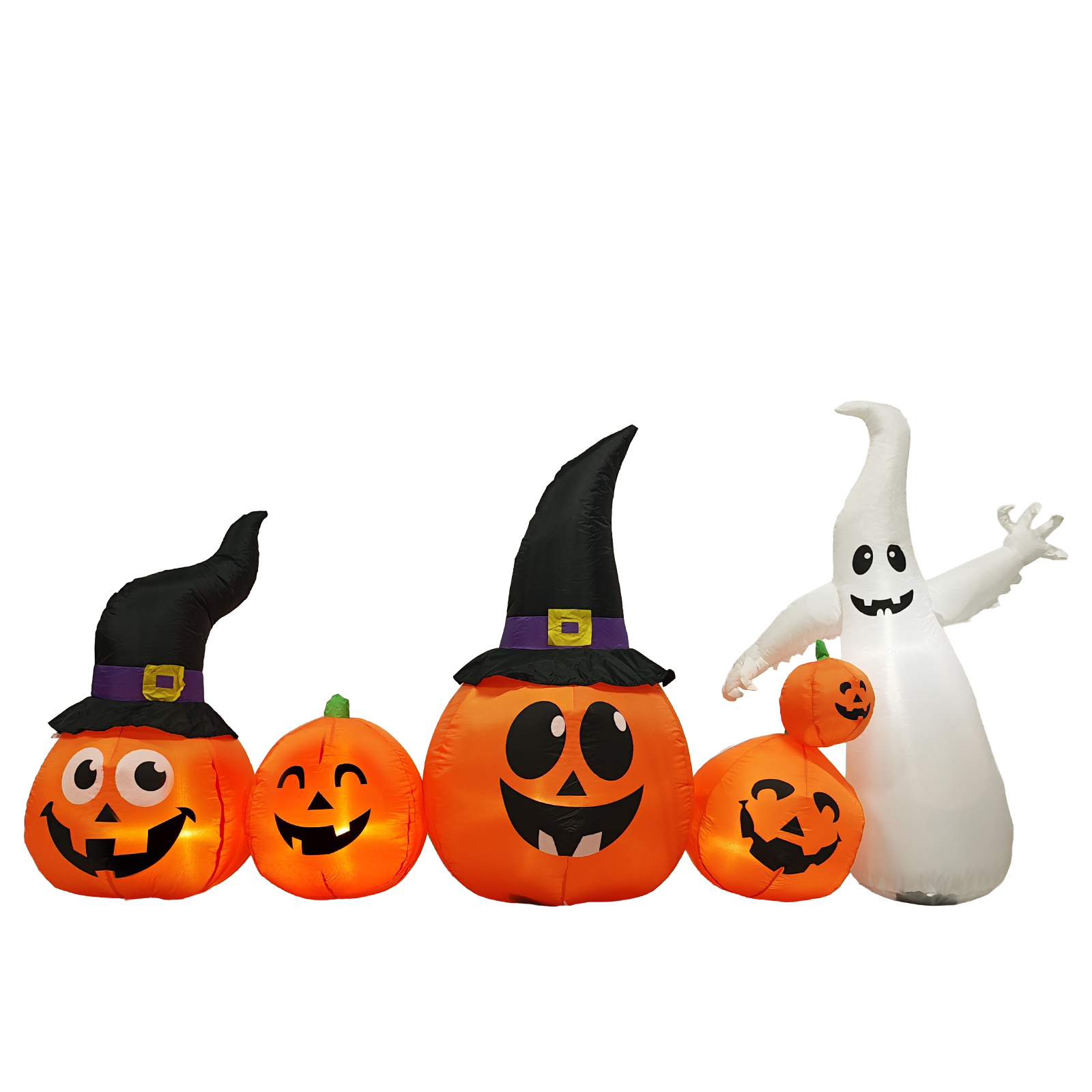 Halloween Pumpkin Decor Led - 2,4 m lange Halloween-Aufblasdekorationen: Kürbisse und