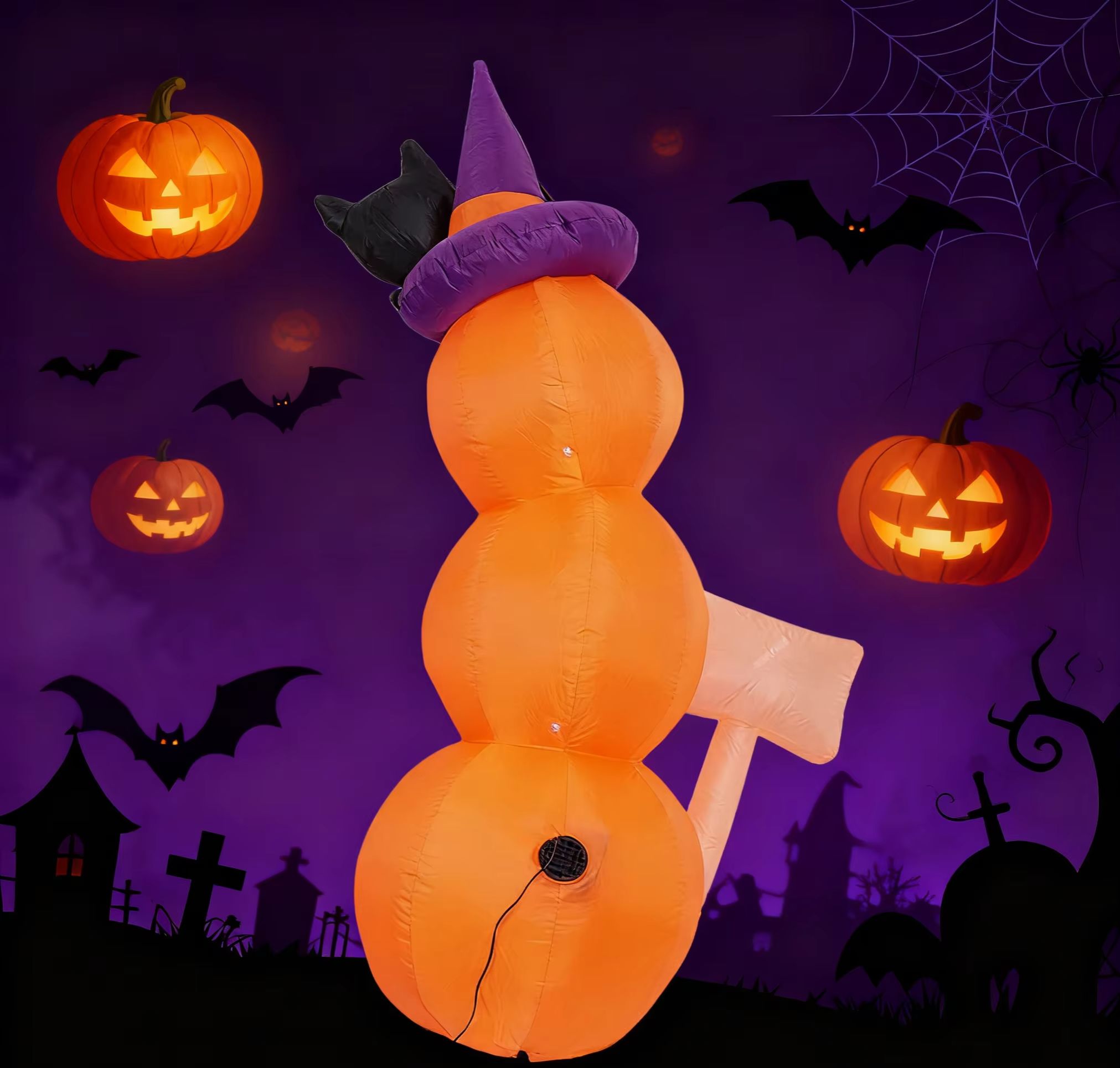 1,6 m / 5,2 ft Halloween-Aufbl – Halloween Pumpkin Decor Led Bewertung und Preis