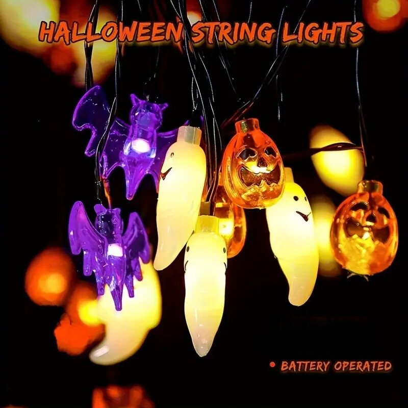 Niedliche Kürbis-Fledermaus-Ge – Halloween Led String Lights Orange Bewertung und Preis