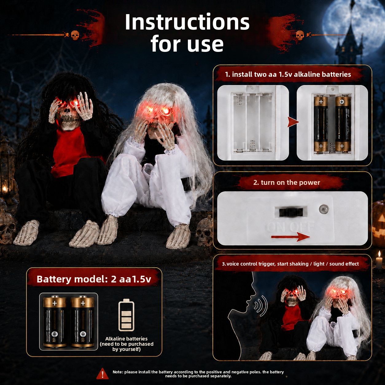 Halloween-Sitzskelett-Dekorati – Halloween Skeleton Decoration Bewertung und Preis