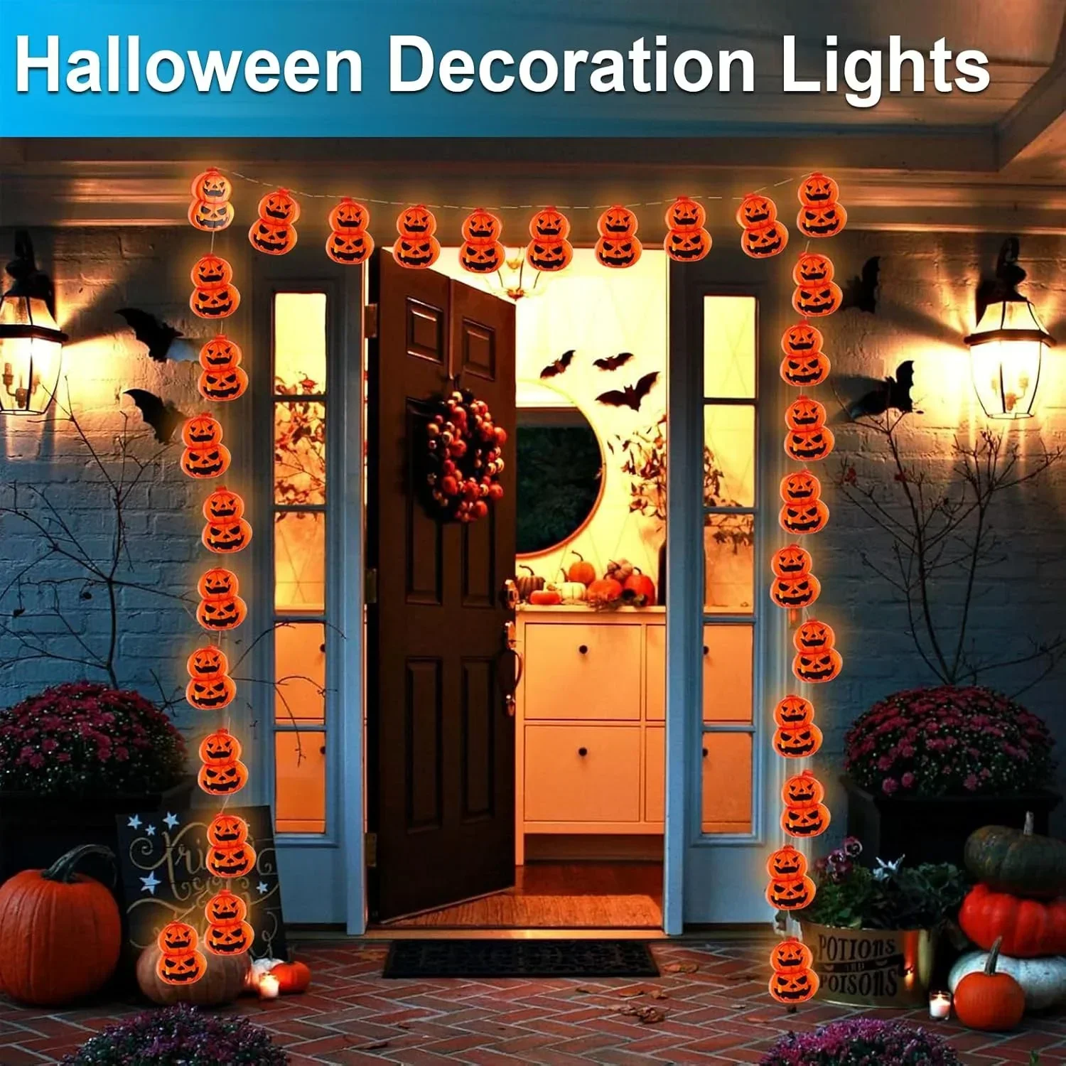 Jack O Lantern Lichterkette, b – Halloween Led String Lights Orange Bewertung und Preis