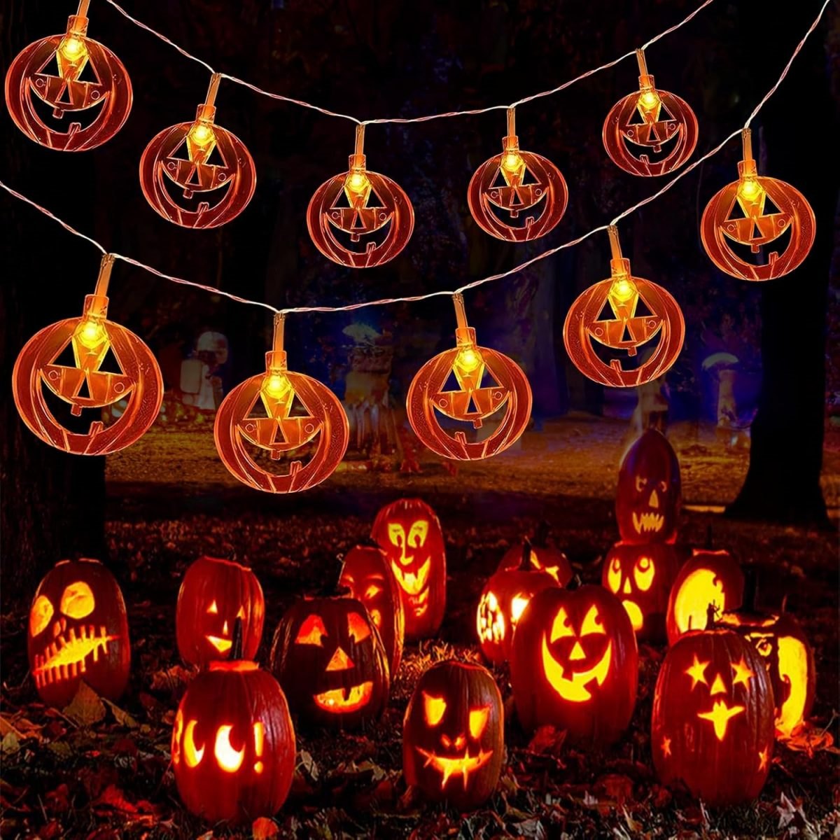 1pc 20LED Orange Flache Hohl H – Halloween Led String Lights Orange Bewertung und Preis