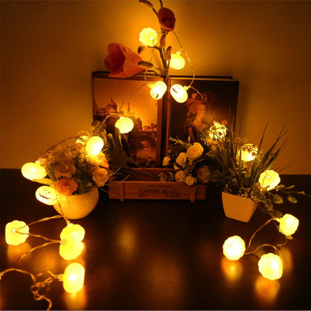 Halloween 3D Kürbis LED Lichte – Halloween Led String Lights Orange Bewertung und Preis