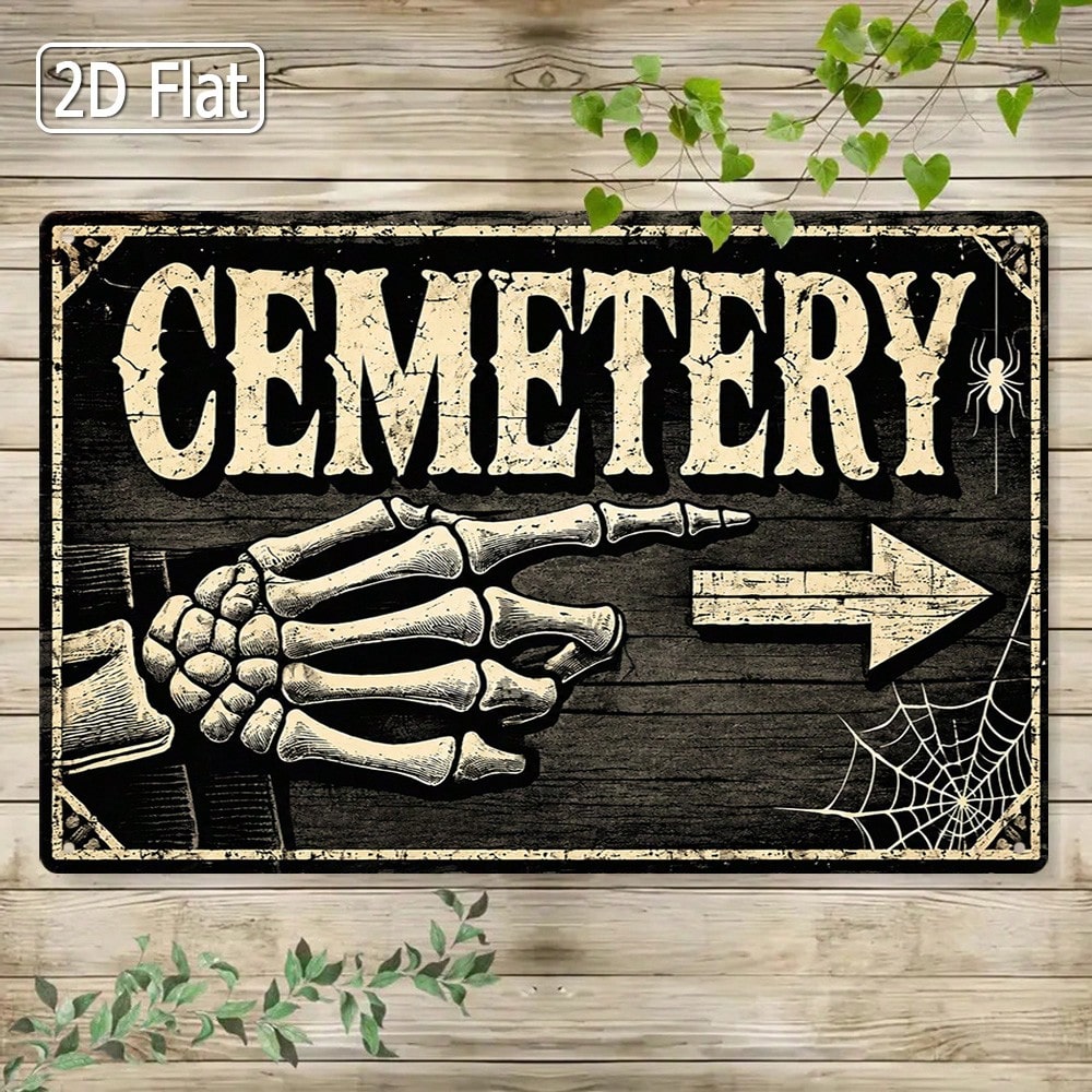 1 Stück, flaches Blechschild i – Halloween Skeleton Decoration Bewertung und Preis